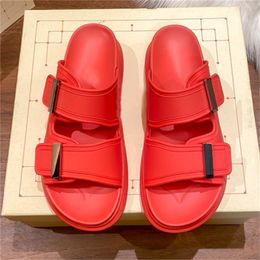 Fashion womens sandals designer sandal Hybrid Rubber Slide Coral White Black Yellow Red women slippers summer slides luxury slipper shoes EUR 35-40