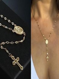 New Vintage Chain Necklace Christian Bohemia Religious Rosary Pendant Necklace for Women Charm Jewellery Gifts3251638