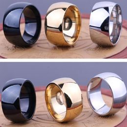 36pcs Mirro band mix 3 colors High Quality Comfort Fit Men's Stainless steel Rings Whole Jewelry Job Lots233u