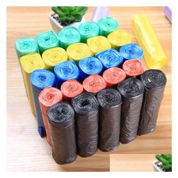 Trash Bags 5 Rolls 75Pcs Garbage Bag Trash Bags Durable Disposable Plastic Home Kitchen Bathroom Drain Dustbin Drop Delivery Dhgarden Dh5Xc