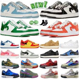10AMen Designer Casual Shoes Low for men Sneakers Patent Leather Black White Blue Camouflage Skateboarding jogging Sports Star Trainers