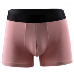 Underpants Large Size Mens Underwear Boxers Fashion Solid Men Boxer Shorts Male Panties U Penis Pouch Homme Plus