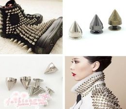 95mm Dull Silver Metal Bullet Stud Rivet Spikes 100setslot Leather craft Accessories Metals Jewelry L2704576080