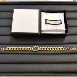 Women Goldness Chain Bracelet Designer G Fashion Manquer Chain Unisex Luxury G Men Classic Casual Thick Vintage Bracelets Chains D279U
