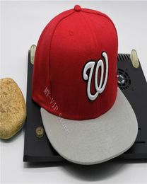 Top Washington Fitted Hats Cool Baseball Caps Adult Flat Peak Hip Hop Letter W Fitted Cap Men Women Full Closed Gorra9040150