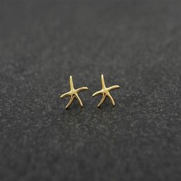 The latest elements starfish stud earrings zinc alloy silver plated stud earring for women whole2349