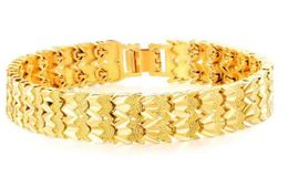n966 Fashion 18k gold plated jewelry high quality mens women bling link chain bracelet 30g weight 8039039 lenght7797947