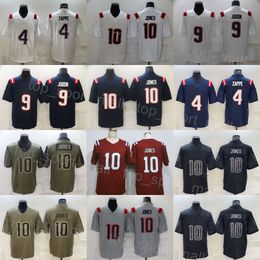 Men Football 9 Matthew Judon Jersey 10 Mac Jones 4 Bailey Zappe Army Green Salute To Service All Stitched Navy Blue Red White Grey Color Rush Vapor Untouchable Team