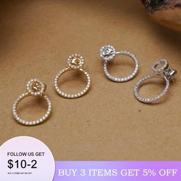 Hoop & Huggie Starmoon Micro Pave Zircon Front And Back Circle Stud Earrings For Women 2021 Jewelry Delicate Earings Whole2462