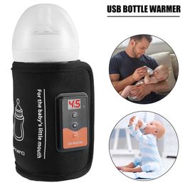 Baby Bottle Warmer USB Powered with Adjustable Heating Temperature for Diameter Less Than 7cm Milk Heat Keeper 231225