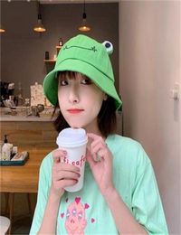 Frog Bucket Hat for Women Summer Autumn Plain Women Panama Outdoor Hiking Beach Fishing Cap Sunscreen Female Sunhat Bob Q0805563926415578