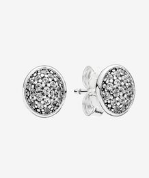 Cute Small Earrings CZ diamond Pave Women Mens Fashion Jewellery for 925 Sterling Silver Stud Earring with Original box9446244