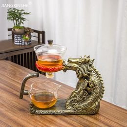 Creative GlassTea Set Automatic Teapot Tea Infuser Magnetic Water Diversion Heat-resistant Kungfu Tea Drinking Tea Make 231225