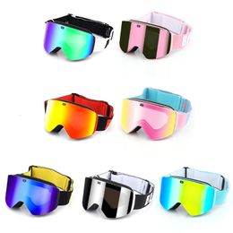 Magnetic Ski Goggle Snowboard Lens Double Layers Anti fog Skiing Glasses Eyewear 231226