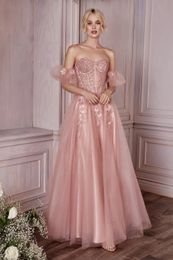 Luxury Princess Prom Birthday Dress 2024 Off Shoulder 3D Flower Embroidery Beads A-line Long Evening Formal Party Gowns Vestido De Feast Robe De Soiree
