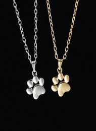 Fashion Cute Pets Dogs Footprints Paw Chain Pendant Necklace Necklaces Pendants Jewellery for Women Sweater necklace 4951171