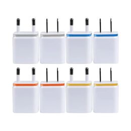 5V 2.1A 1A Dual USB AC Travel Wall Charger Power Adapter US EU Plug For Samsung Galaxy S24 Xiaomi LG Android Phone