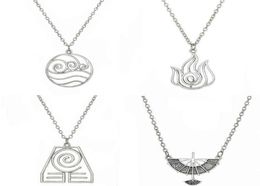 Avatar The Last Airbender Pendant Necklace Air Nomad Fire and Water Tribe Link Chain Necklace For Men Women High Quality Jewelry G4123337