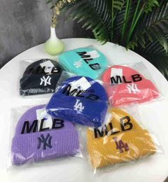 Korean version fashion brand hat wool cap versatile men039s and women039s same outdoor thermal cap six Colour Yankees knittin4549346