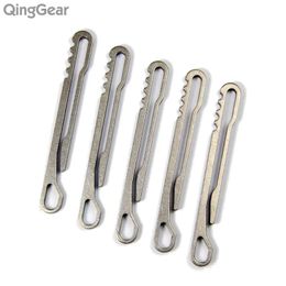 Tools 5pcs Qinggear Hangclip Titanium Pocket Clip Light Ultraminimalist Key Tool Loop Key Organiser Edc Outdoor Tool