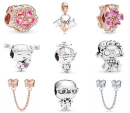 New Popular 925 Sterling Silver Silver/Pink/Rose Gold Perfect Home Sparkling Flowers DIY Beads for Original Charm Bracelet Jewellery Fashion Accessory7796493