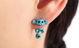 2018 New Multiple Color Classic Fashion Kitten Animal brincos Jewelry Cute Cat Stud Earrings For Women Girls Drop5213740