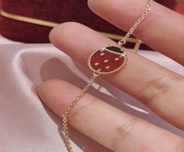 Fashion jewelry Designers Seven Star Ladybug Bracelet female Sterling Silver Plated 18k rose gold Fanjia hand decoration single fl7211183