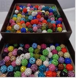 100pcs 10mm Crystal Beads multicolors Pave Clay Disco Ball Beads for Necklace Bracelet Jewellery pendant charms7027443