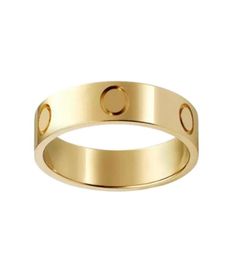 Titanium steel silver love ring men and women rose gold jewelry for lovers couple rings gift size 511 Width 46mm7058425