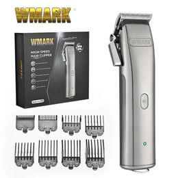 Trimmer Wmark Ng9001 9000 Rpm Microchipped Magnetic Motor 4400 Battery, Dlc Fade Blade, Professional Cordless Hair Clipper,trimmer