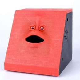 Items New Creative Piggy Bank Human Face Money Eating Box Saving Box Coins Box Money Coin Saving Bank For Children Gift Machine 2020 LJ2