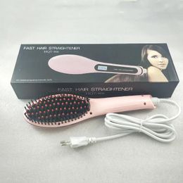 Straighteners DHL FAST Hair Straightener brush Straight Styling Tool NASV Beautiful star Flat Iron Electronic comb straighteners HQT906 DHL Fre