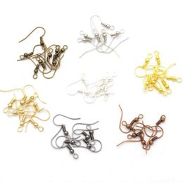 New 1000pcs lot Earring Findings Earrings Clasps Hooks Fittings DIY Jewellery Making Accessories Iron Hook Earwire Jewellery 20x17mm221G