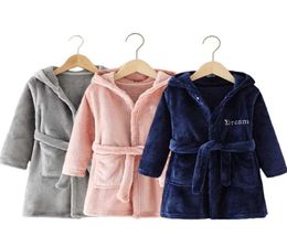 Soft Girl Sleepwear Robe Autumn Winter Children Flannel Bathrobe for girls Boys Pyjamas Comfort Kids Cartoon Homewear 28 Year 2117599536