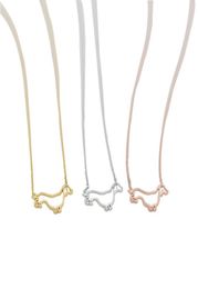 Fashion dachshunds pendant necklaces Dog frame pendant necklaces Lovely animal series plated gold necklaces for women7231349