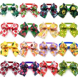 Dog Apparel 50/100pcs Small Accessories Summer Fruit Style Bowties Dogs Cat Grooming Cute Doggy Bow Tie Necktie Supplies