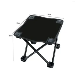 Camp Furniture Folding Camping Stool Portable Footrest Practical Adults Lightweight Saddle Chair For Travel Barbecue BBQ Lawn Lounge