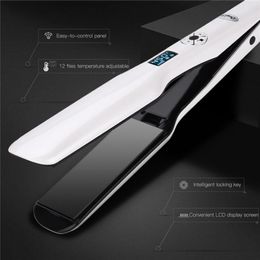 3D Rotating Hair Straightener Box Packaging Professional Hair Styling Iron Fast Heating Flat Iron Wide Heating Plate LCD Screen CX5065655