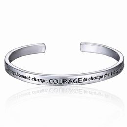 New Serenity Prayer Silver Plated Bracelet In A Gift Box Love For Women251p