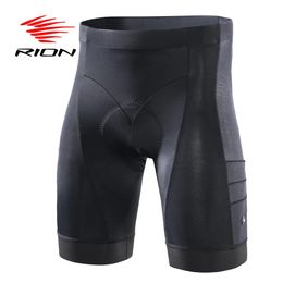 Underpants RION 3D Pad Cycling Mountain Bike Shorts Men Downhill MTB Bicycle Underpants UV Protection Quick Dry Black Underwear Shorts