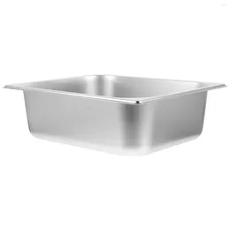 Dinnerware Sets Bread Pan Stainless Steel Serving Basin Buffet Tray Ice Cream Foods Holder Server Dishes Container Fruit