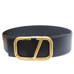 Belts Brown v belts for women designer leather belts calfskin plated gold letter smooth buckle ceinture homme formal fashion elegant women belts comfortable