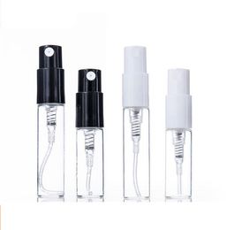 1.8ml 2.5ml Mini Empty transparent white clear Glass spray bottle with sprayer Perfume Sample Atomizer Tester Oil Packaging Bottles