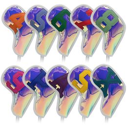 Glossy Golf Iron Head Covers Colourful Big Number Iron Headovers Wedges Covers 4-9 ASPX 10pcs 231225