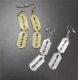 Blade Dangle Earrings for Women Mirror Gold Silver Acrylic Jewellry Girls Accessories9183339