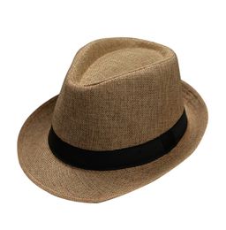 luxury summer Fedora Hat for Men Fashionable Elegant Vintage Black Women White Red Brim 1920s Panama Top Jazz Beach Unisex Classi8101493