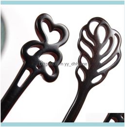 Jewelry Jewelrynatural Wooden Ebony Hair Sticks Straight Hairpin Chopsticks Aessories For Bridal Wedding Girls Women Bun Clips Bar4170068