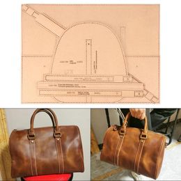 Briefcases Leather Handmade Diy Crafts Business Handbag Men's One Shoulder Crossbody Sewing Pattern Acrylic with Hole Template Accessories