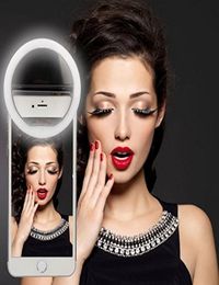 Mini Portable Charm eyes 36 LED Ring Selfie fill light Camera Pography Spotlight Flash Pocket Clip for iPhoneiPadSamsung phon3106586