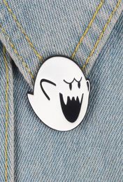 Super Pins Boo Brooches Badges Hard enamel pins Backpack Bag Hat Leather Jackets Fashion Accessory Super White ghost Bros Gifts Fa7065830